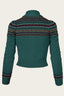 The Fair Isle Knit Jacket aus petrolfarbener Wolle | Emmy Design | Damenstrickjacke - Bright House Vintage