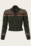 The Fair Isle Knit Jacket aus piniengrüner Wolle | Emmy Design | Damenstrickjacke - Bright House Vintage