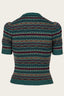 The Fairest Knit Top aus petrolfarbener Wolle | Emmy Design | Damenstricktop - Bright House Vintage