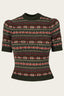 The Fairest Knit Top aus piniengrüner Wolle | Emmy Design | Damenstricktop - Bright House Vintage