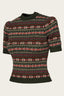 The Fairest Knit Top aus piniengrüner Wolle | Emmy Design | Damenstricktop - Bright House Vintage