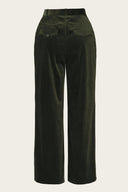 The Fancy Worker Pants aus waldgrünem Cord | Emmy Design | Damenhose - Bright House Vintage