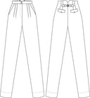 The Hep Hepburn Slacks Schwarz mit Nadelstreifen | Emmy Design | Damenhose - Bright House Vintage