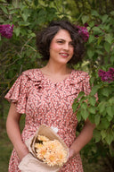 The Lovey dovey Dress in Peach Lily | Emmy Design - Bright House Vintage