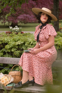 The Lovey dovey Dress in Peach Lily | Emmy Design - Bright House Vintage
