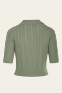 The Non Contrast Cardigan in Green | Emmy Design - Bright House Vintage
