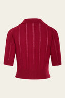 The Non Contrast Cardigan in Red | Emmy Design - Bright House Vintage
