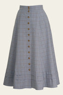 The One Foot Forward Skirt in Dusty Blue | Emmy Design - Bright House Vintage