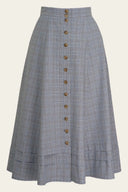The One Foot Forward Skirt in Dusty Blue | Emmy Design - Bright House Vintage