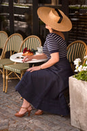 The One Foot Forward Skirt in Midnight | Emmy Design - Bright House Vintage