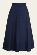 The One Foot Forward Skirt in Midnight | Emmy Design - Bright House Vintage