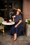 The One Foot Forward Skirt in Midnight | Emmy Design - Bright House Vintage