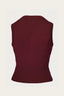 The Sassy Sweater Vest aus bordeauxfarbener Wolle | Emmy Design | Damenweste - Bright House Vintage