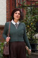 The Scandi Summer Cardi in Green | Emmy Design - Bright House Vintage