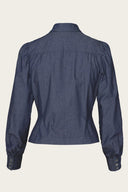 The Spectacular Spearpoint Shirt aus dunkelblauem Denim | Emmy Design | Damenshirt - Bright House Vintage