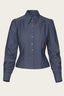 The Spectacular Spearpoint Shirt aus dunkelblauem Denim | Emmy Design | Damenshirt - Bright House Vintage