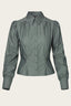 The Spectacular Spearpoint Shirt aus grünem Chambray | Emmy Design | Damenshirt - Bright House Vintage