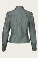 The Spectacular Spearpoint Shirt aus grünem Chambray | Emmy Design | Damenshirt - Bright House Vintage