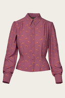 The Spectacular Spearpoint Shirt mit Fasanen - Print | Emmy Design | Damenshirt - Bright House Vintage