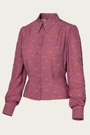The Spectacular Spearpoint Shirt mit Fasanen - Print | Emmy Design | Damenshirt - Bright House Vintage
