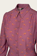 The Spectacular Spearpoint Shirt mit Fasanen - Print | Emmy Design | Damenshirt - Bright House Vintage