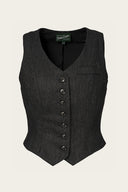 The Suit Up Waistcoat in Schwarz - Anthrazit | Emmy Design | Damenweste - Bright House Vintage