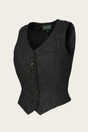 The Suit Up Waistcoat in Schwarz - Anthrazit | Emmy Design | Damenweste - Bright House Vintage