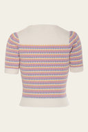 The Technicolor Cotton Top in Ivory | Emmy Design - Bright House Vintage
