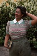The Technicolor Cotton Top in Misty Green | Emmy Design - Bright House Vintage