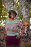The Technicolor Cotton Top in Misty Green | Emmy Design - Bright House Vintage