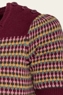 The Technicolor Cotton Top in Wine Red | Emmy Design - Bright House Vintage