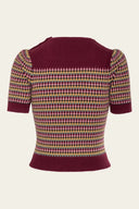 The Technicolor Cotton Top in Wine Red | Emmy Design - Bright House Vintage