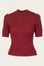 The Top Drawer Top aus granatapfelroter Wolle | Emmy Design | Damenstricktop - Bright House Vintage