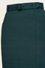 The Triple Step Skirt aus petrolfarbenem Woll - Bouclé | Emmy Design | Damenrock - Bright House Vintage