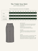 The Triple Step Skirt aus petrolfarbenem Woll - Bouclé | Emmy Design | Damenrock - Bright House Vintage