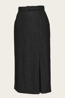 The Triple Step Skirt in Schwarz - Anthrazit | Emmy Design | Damenrock - Bright House Vintage