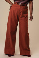 The Ziggy Hepburn Pants aus rostfarbener Baumwolle | Emmy Design | Damenhose - Bright House Vintage