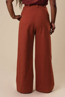 The Ziggy Hepburn Pants aus rostfarbener Baumwolle | Emmy Design | Damenhose - Bright House Vintage