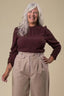 Times Go By Top in Pflaumenrot | Emmy Design | Damenbluse - Bright House Vintage
