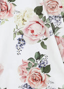 Vera Floral Swingkleid in Weiß | Hearts & Roses | Damenkleid - Bright House Vintage