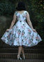 Vera Floral Swingkleid in Weiß | Hearts & Roses | Damenkleid - Bright House Vintage