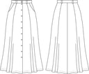Vivid Voyager Skirt in Creme mit Fischgrät | Emmy Design | Damenrock - Bright House Vintage