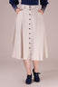 Vivid Voyager Skirt in Creme mit Fischgrät | Emmy Design | Damenrock - Bright House Vintage