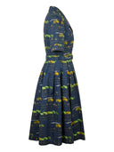 Vivienne Dress Navy Dog Concierge | Palava | Damenkleid - Bright House Vintage