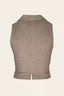 Watchmaker’s Waistcoat in Taupe mit Nadelstreifen | Emmy Design | Damenweste - Bright House Vintage