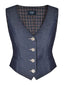 Weste Lucy aus Denim | Femkit | Damenweste - Bright House Vintage