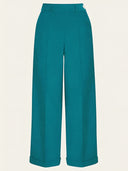 Classic High Waist Wide Leg Trousers in Teal – Weekend Doll